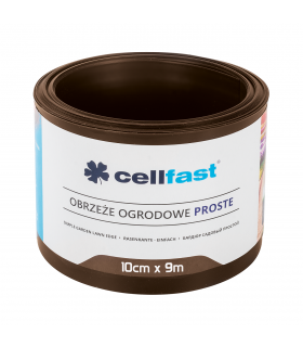 OBRZEŻE OGRODOWE PŁASKIE BRĄZ 10cm x 9m