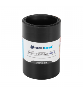 OBRZEŻE OGRODOWE PŁASKIE CZARNE 20cm x 9m