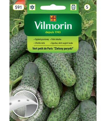 V - TAŚMA OGÓREK VERT PETIT DE PARIS 7M /5/