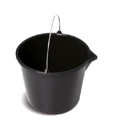 PST WIADRO BUCKET Z LEJKIEM 12L - czarny