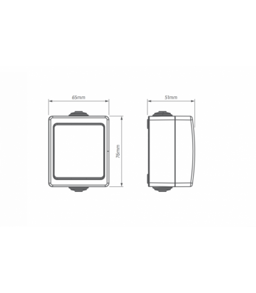 AQUALUX BIAŁY PRZYCISK NT "DZWONEK" IP54 10A 250V