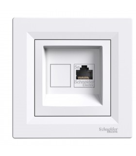 ASFORA BIAŁY GNIAZDO KOMP 1X UAE 8 CAT.5E STP