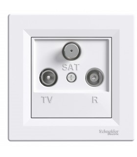 ASFORA BIAŁY GNIAZDO RTV-SAT KOŃCOWE 1DB