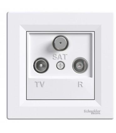 ASFORA BIAŁY GNIAZDO RTV-SAT KOŃCOWE 1DB