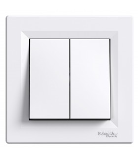 ASFORA BIAŁY PRZYCISK 2X 2Z 10A 250V