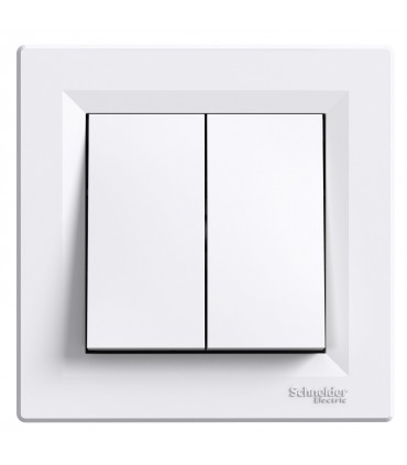 ASFORA BIAŁY PRZYCISK 2X 2Z 10A 250V