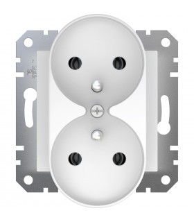 ASFORA MODUŁ BIAŁY GNIAZDO 2X Z/U 16A 250V