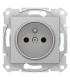 SEDNA MODUŁ ALUMINIUM GNIAZDO 1X Z/U 16A 250V