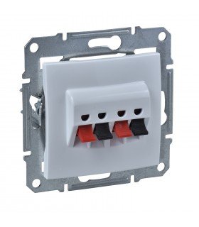 SEDNA MODUŁ BIAŁY GNIAZDO GŁOŚNIKOWE HI-FI 2X