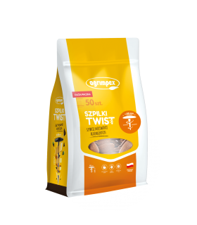 SZPILKI TWIST BRĄZOWE 50szt.