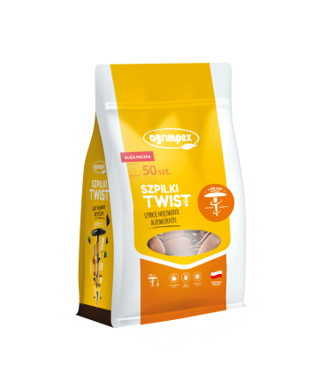 SZPILKI TWIST BRĄZOWE 50szt.