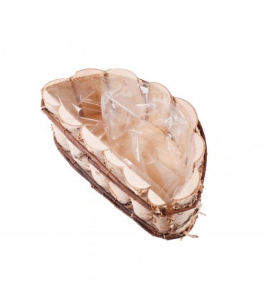 TT - DONICA PÓŁOKRĄGŁA Z BRZOZY 34x20x13h cm