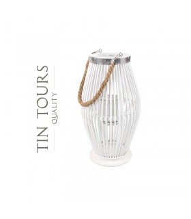 TT - LAMPION ZE SZNURKIEM BIAŁY HY8204F.BK