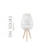 TT - LAMPION NA NÓŻKACH BIAŁY HY9041C.BK