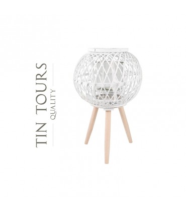 TT - LAMPION NA NÓŻKACH BIAŁY HY9049C.BK