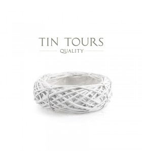 TT - KOSZ DO OBSADZANIA OKRĄGŁY BIAŁY 30x30x7