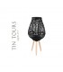 TT - LAMPION NA NÓŻKACH CZARNY HY9041C.C
