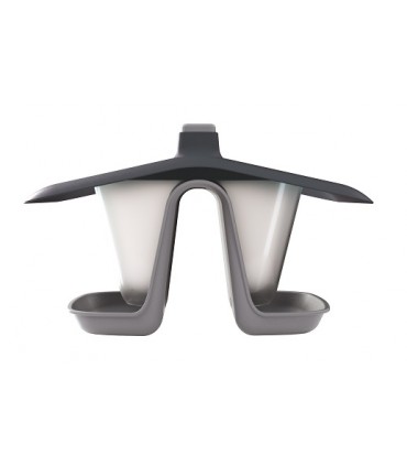 PST - Karmnik dla ptaków BIRDYFEED DOUBLE - szary