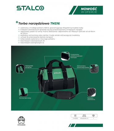 TORBA NARZĘDZIOWA TNS16 S-42205