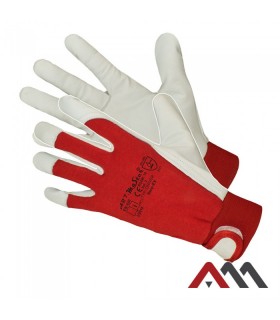 RĘKAWICE SKÓRZANE CZERWONE RTOP-Ex R.9