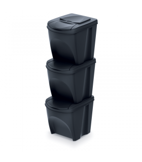 PST - Kosz na śmieci SET3 25 - antracytowy