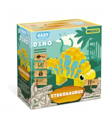 W BABY BLOCKS KLOCKI DINO STEGOSAUR