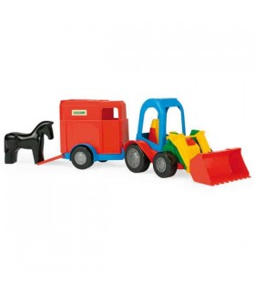 W ŁADOWARKA Z PRZYCZEPĄ NA KONIA