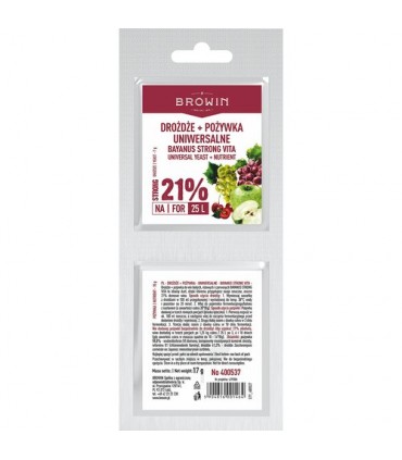 BIN DROŻDŻE BAYANUS + POŻYWKA UNIWERS. 21% 17g
