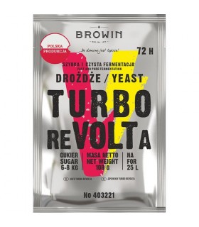 BIN DROŻDŻE GORZEL. TURBO REVOLTA 72h, 108g