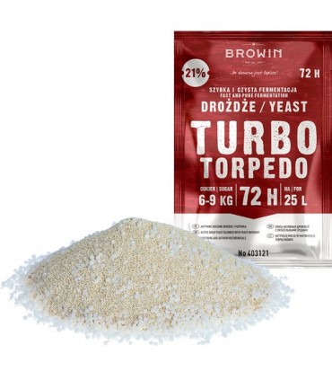 BIN DROŻDŻE GORZEL. TURBO TORPEDO 72h, 21%, 120g