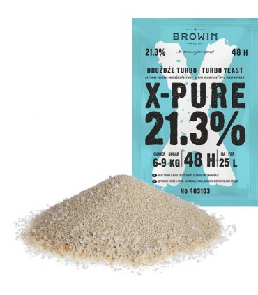 BIN DROŻDŻE TURBO X-PURE 21,3%, 48h, 135g