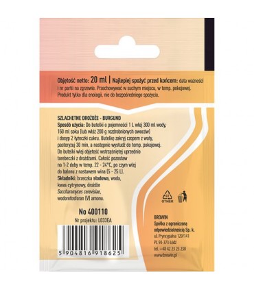 BIN - DROŻDŻE WINIARSKIE BORDEAUX 20ml