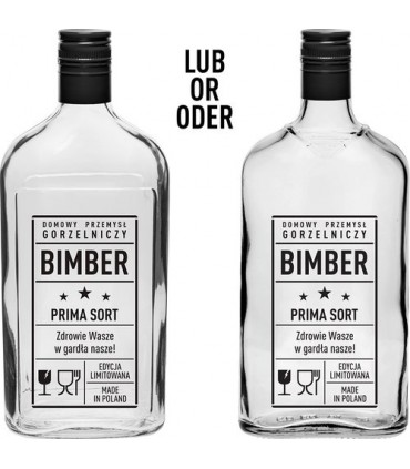 BIN - BUTELKA PIERSIÓWKA 0,5L BIMBER PRL 1szt.