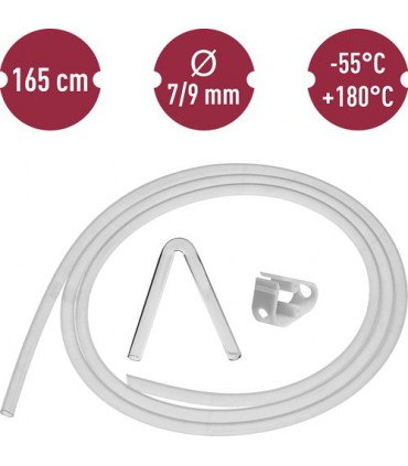 BIN WĘŻYK SYLIKONOWY fi 7/9mm temp.-55 do +180°C