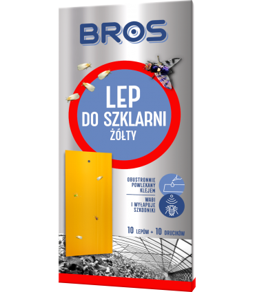 BROS I - LEP DO SZKLARNI ŻÓŁTY 10szt.