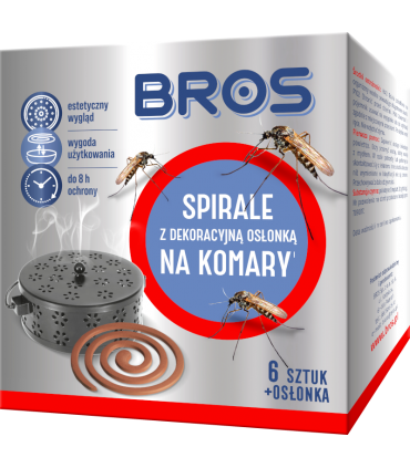 BROS K - SPIRALA NA KOMARY 6szt.+ OSŁONK STALOWA