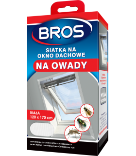 BROS M - SIATKA NA OKNO DACHOWE 120x170 BIAŁA