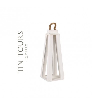 TT - LATARNIA DREWNIANA BIAŁA TD503