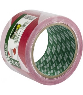 TAŚMA OSTRZ. BIAŁO/CZERW 75x100m S-38580