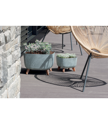 PST Doniczka GRACIA SQUARE BETON EFFECT 240 beton