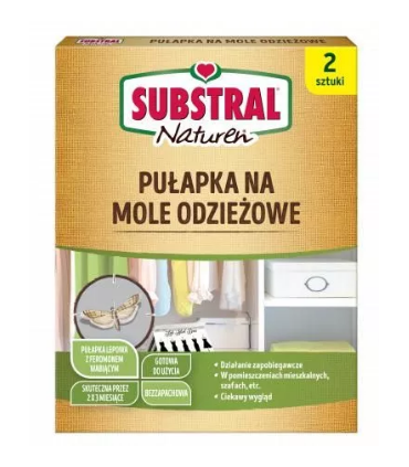 SUBSTRAL NATUREN PUŁAPKA NA MOLE ODZIEŻOWE 2szt