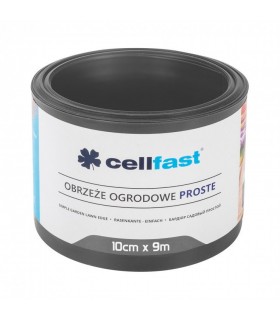 OBRZEŻE OGRODOWE PŁASKIE GRAFIT 10cm x 9m