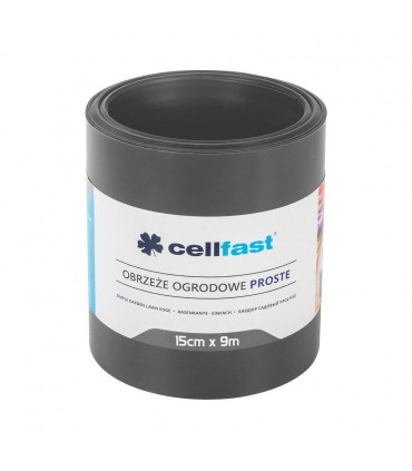 OBRZEŻE OGRODOWE PŁASKIE GRAFIT 15cm x 9m