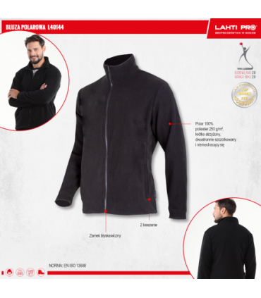 LAHTI BLUZA POLAR. CZARNA 250g/m2 "M"