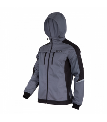 LAHTI BLUZA SLIM-FIT SZARO-CZARNA L