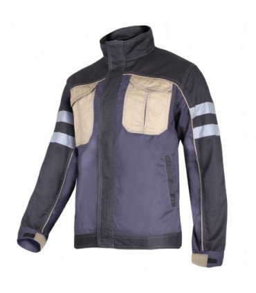 LAHTI BLUZA SZAR-CZER-BEŻ Z PASAMI ODBL. "2XL"
