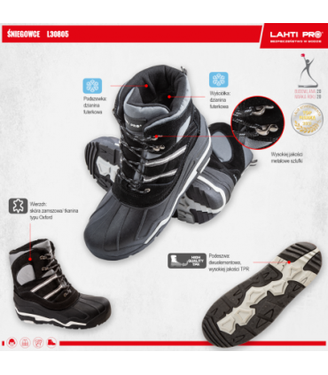 LAHTI ŚNIEGOWCE ZAMSZ/OXFORD CZAR-SZAR "39/40"
