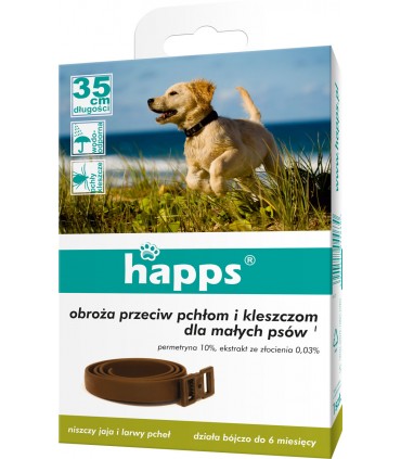 BROS HAPPS - OBROŻA P/PCHŁ. DLA MAŁYCH PSÓW 35cm