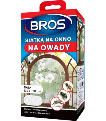 BROS M - SIATKA NA OKNO 130x150 BIAŁA