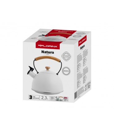 CZAJNIK NIERDZEWNY 2,3L NATURA LINE BIAŁY